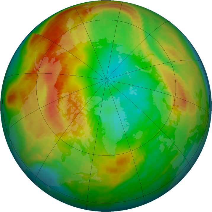 Arctic ozone map for 26 February 2000